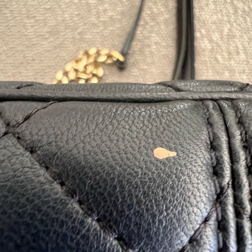 Michael Kors Quilted Black Crossbody with Gold Accents - Picture 6 of 7